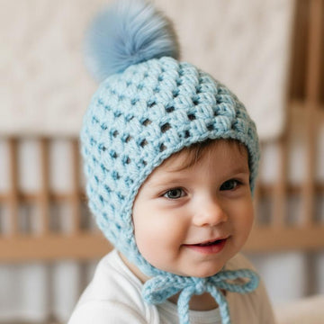 Crochet Pattern Baby, Childs Loopy Stitch Hat,  Helmet, 5 sizes   #405