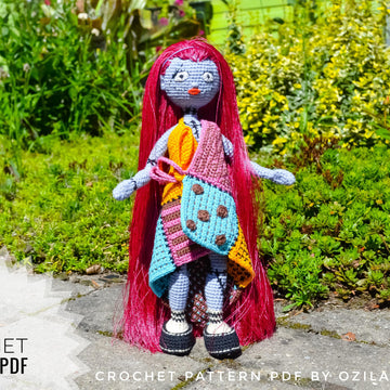 Crochet Pattern Sally Skellington Amigurumi doll