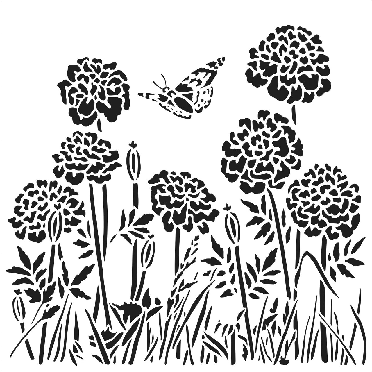 The Crafter's Workshop Crafter's Workshop Template 6"X6" - Happy Dandelions