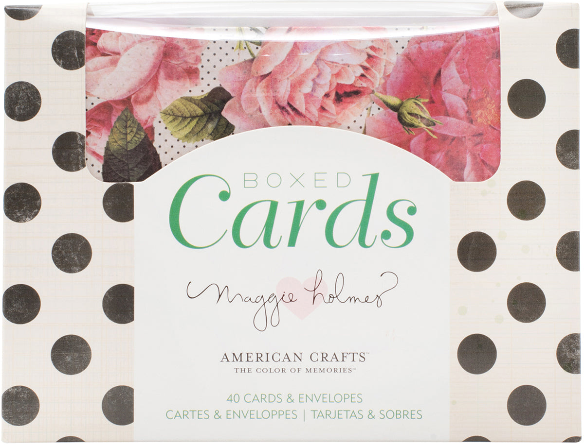 American Crafts A2 Cards W/Envelopes (4.375"X5.75") 40/Box - Maggie Holmes Open Book