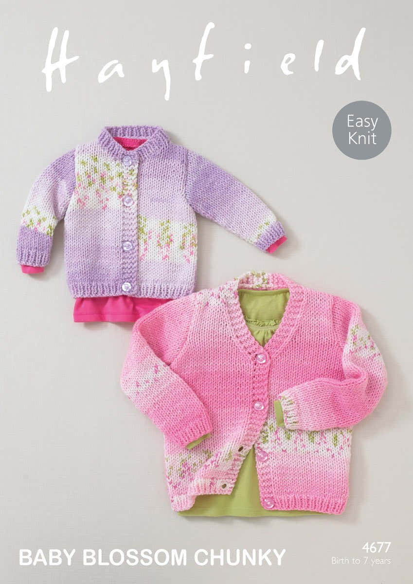 Cardigans in Hayfield Blossom - 4677 - Leaflet