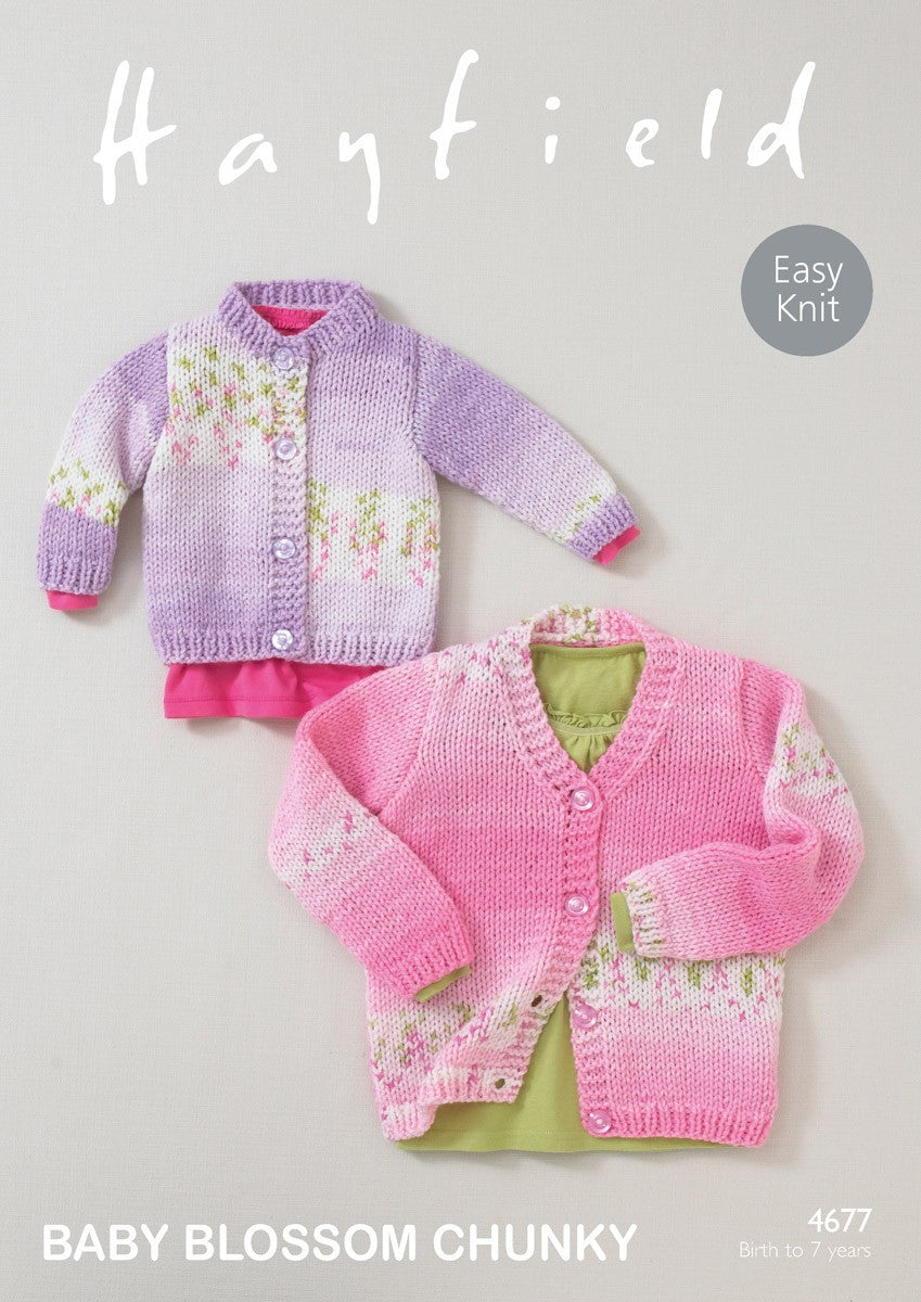 Cardigans in Hayfield Blossom - 4677 - Leaflet