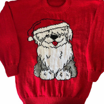Christmas Old English Sheepdog Jumper