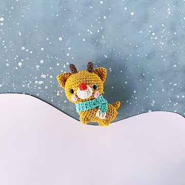 Adzuki the red-nosed reindeer amigurumi pattern by amigurumei