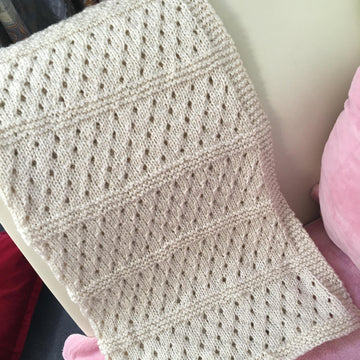 Stripy lace Blanket