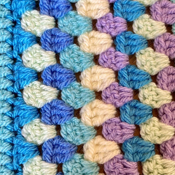 Aquamarine Granny Rectangle Baby Blanket
