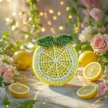 Crochet Lemon Hair Clip Pdf + Video Tutorials