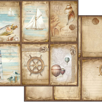 Stamperia Intl Stamperia Double-Sided Cardstock 12"X12" 10/Pkg - Sea Land Cards