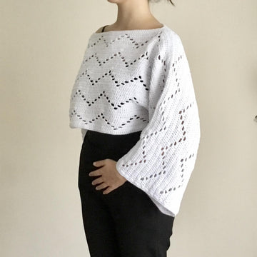 Tara Zig Zag Kimono Sleeve Top N 698