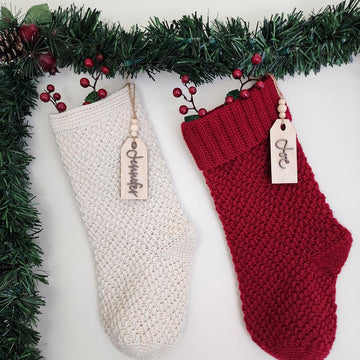 Stacked Diamonds Christmas Stocking