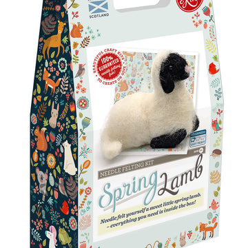 The Crafty Kit Company Spring Lamb Needle Felting Kit - 140 x 240 x 65mm