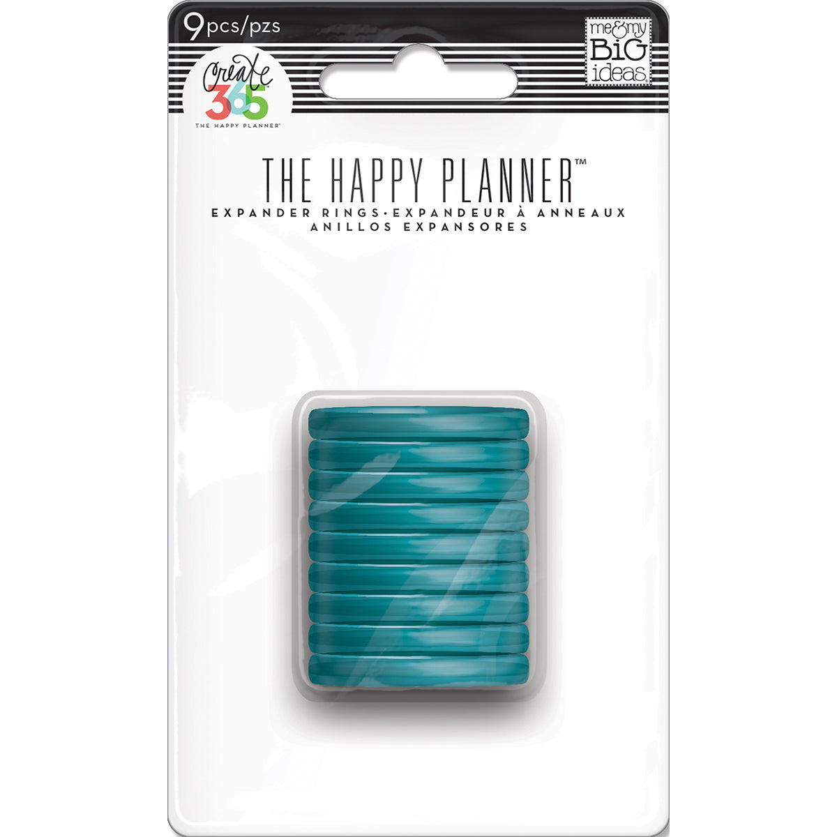 Happy Planner Discs 1.25" 9/Pkg - Clear Teal