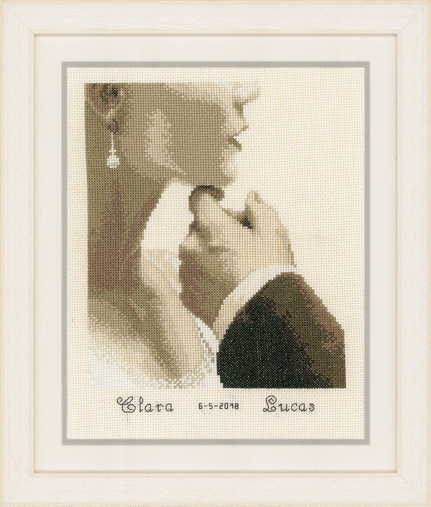 Vervaco Bride and Groom Wedding Sampler Cross Stitch Kit - 21cm x 25cm