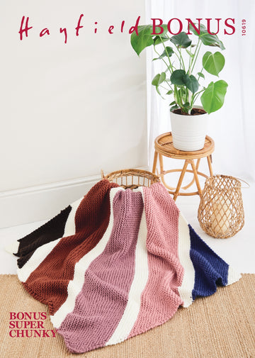 Blanket in Hayfield  Bonus Super Chunky - 10619 - Downloadable PDF