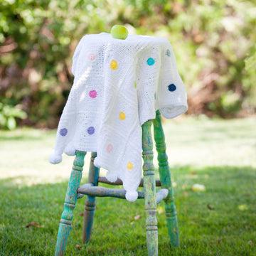 Unicorn trails dot baby blanket