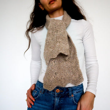 Dropped Stitch Chevron Scarf