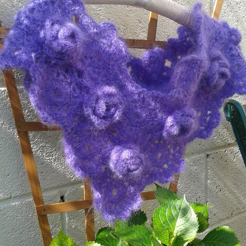 Rose and Flower Motif Crochet Wrap