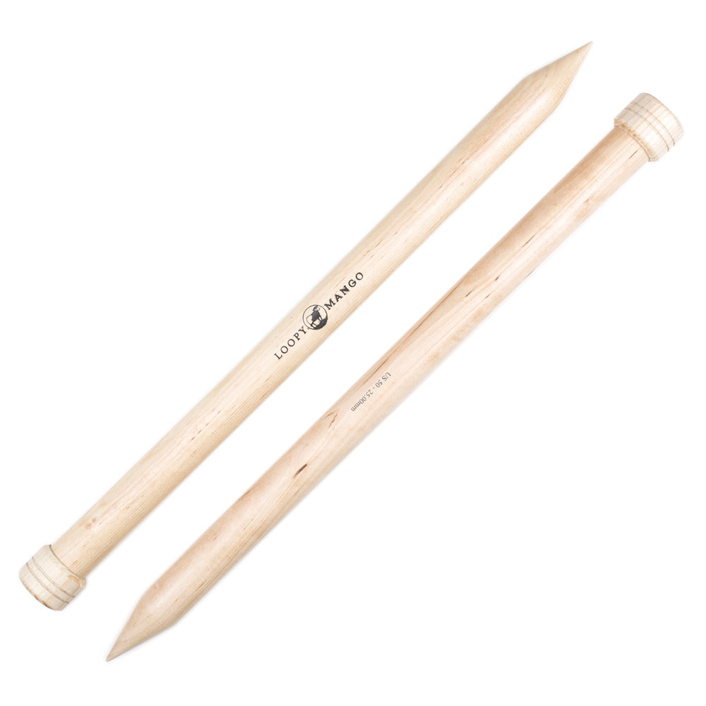 Loopy Mango 40cm Single Point Needles - 25mm