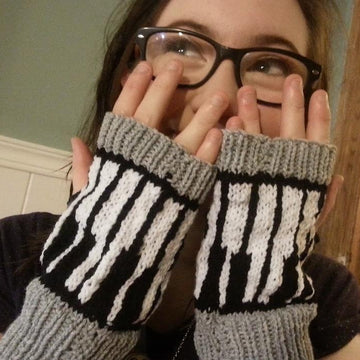 Piano Fingerless Gloves