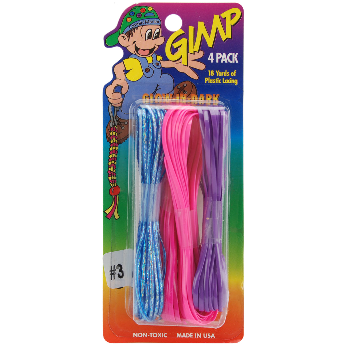Pepperell Gimp Plastic Lacing 18yd - Glow-In-The-Dark