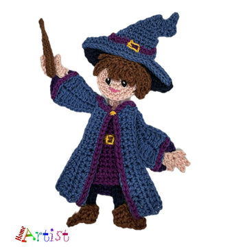 Wizard  crochet applique pattern