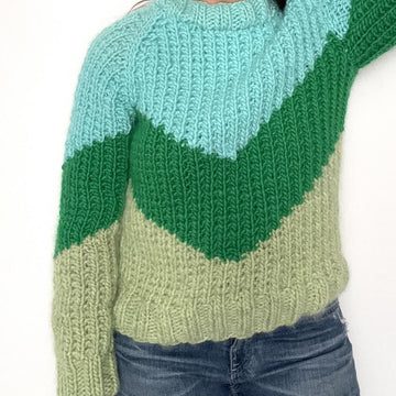 Chevron Raglan Pullover