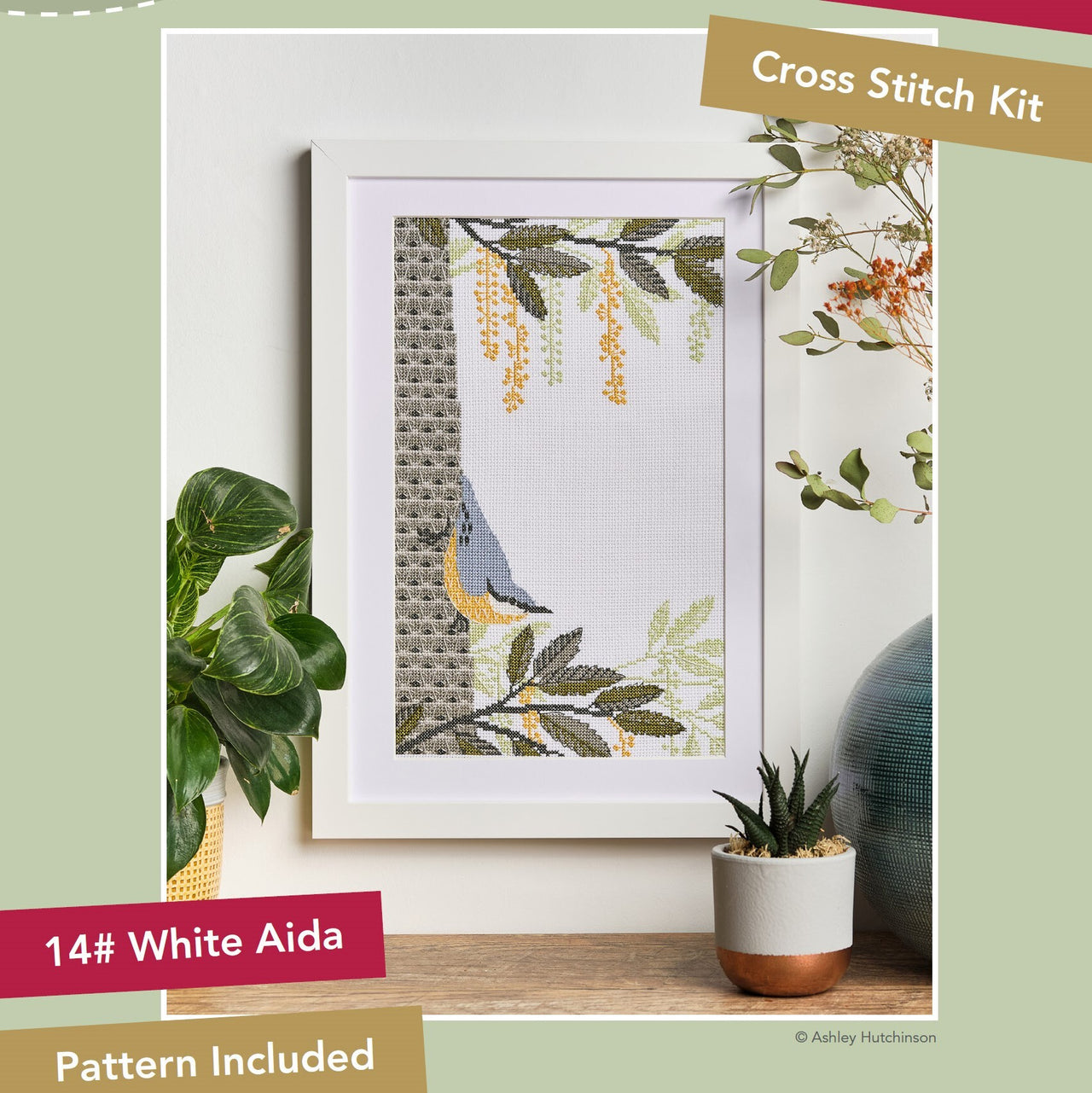 Anchor Ashley Hutchinson Nuthatch Cross Stitch Cross Stitch Kit - 20 x 32 cm