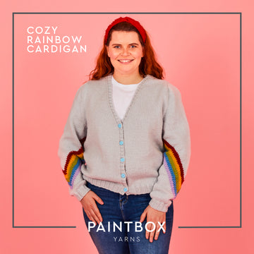 Cosy Rainbow Cardigan - Free Cardigan Knitting Pattern For Women in Paintbox Yarns Simply Aran by Paintbox Yarns