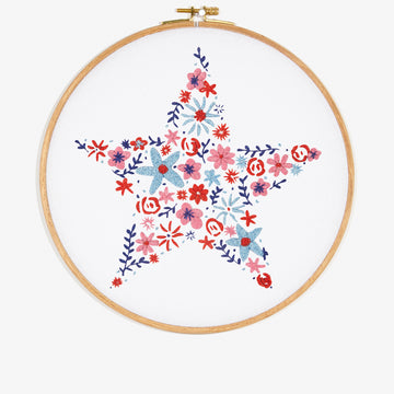 Floral Star in DMC - PAT0789 -  Downloadable PDF