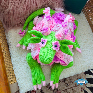 3in1 Flower Dragon Baby Blanket