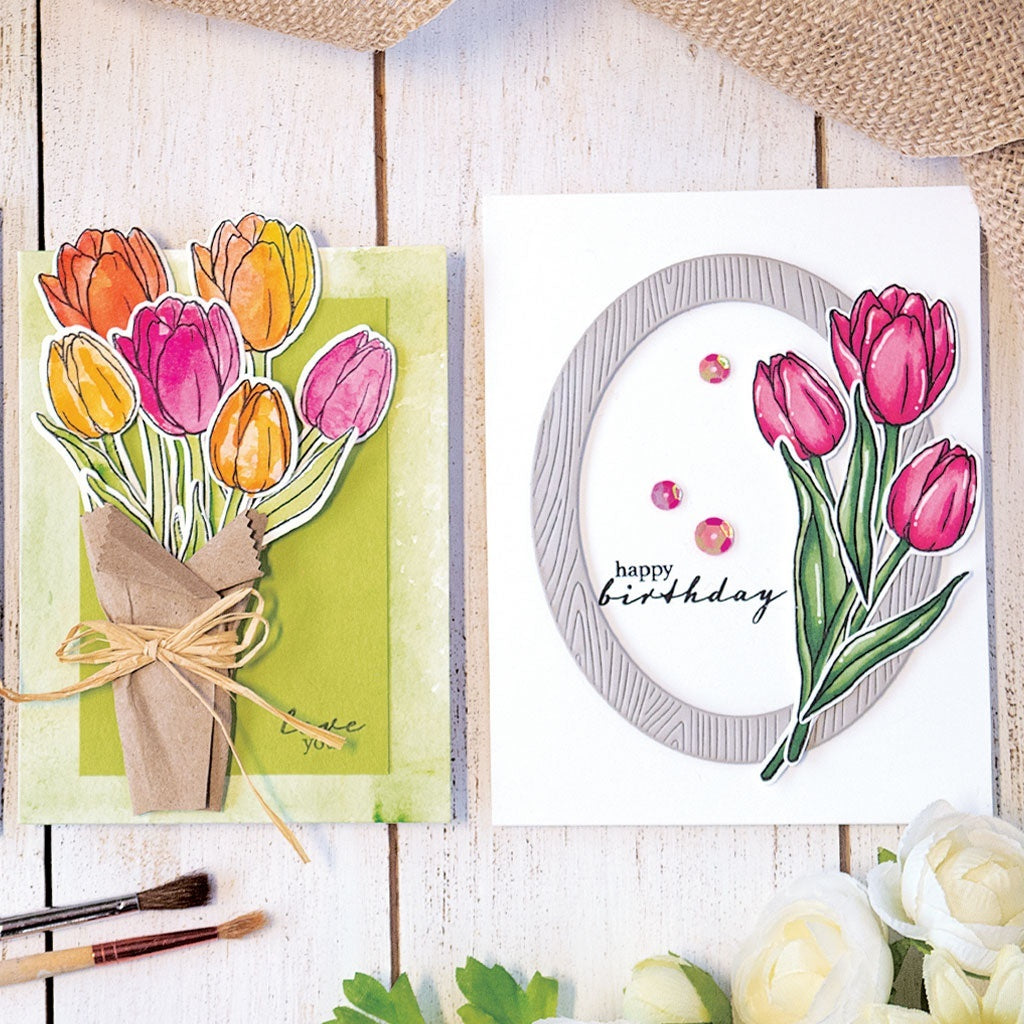 Hero Arts Mounted Rubber Stamp - Single Tulip