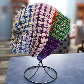 Frost Blossom Slouchy Hat