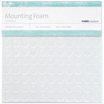 Kaisercraft Mounting Foam Dots 3 Sheets/Pkg - (98) 12.5mm & (121) 7.5mm