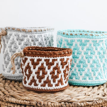 Potted Paradise Mosaic Basket