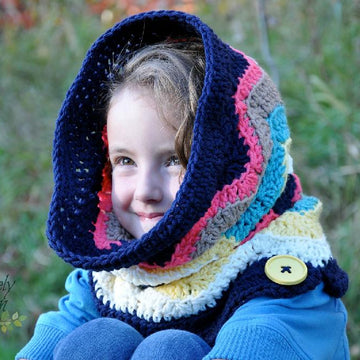 Chevron Hooded Cowl