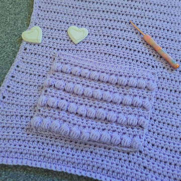 Crochet Lilac Pocket Shawl Pattern