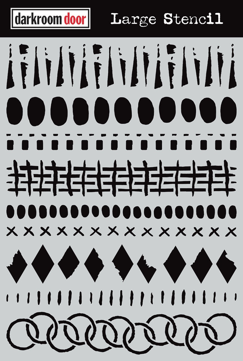 Darkroom Door Stencil 9"X12" - Grunge Borders