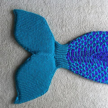 Two Color Mermaid Tail Blanket
