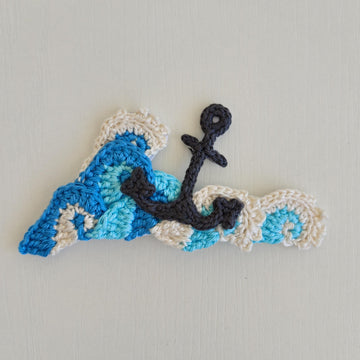 The Great Wave Crochet Pattern, Kanagawa Applique