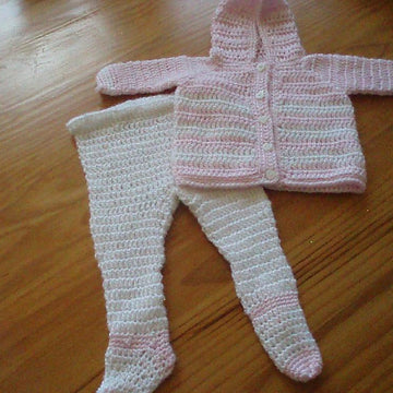 Footed Leggings and Hooded Sweater for Baby