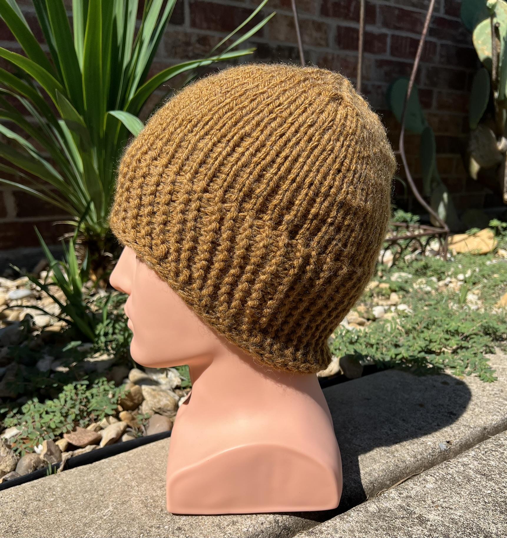 Old Time Winter Hat -- a loom knit pattern