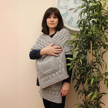 612- Snuggly Pocket Shawl Knitting Pattern-612