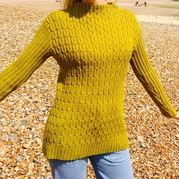 Smocked Ribbed Sweater
