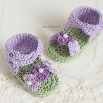 English Violet Baby Sandals