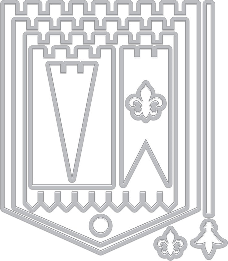 Hero Arts Infinity Dies - Medieval Flags