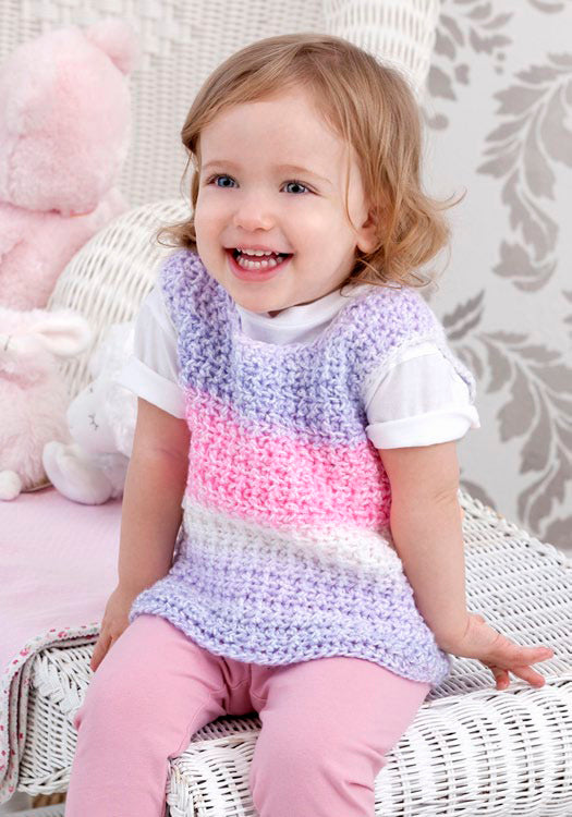 Sweetie Pie Baby Vest in Red Heart Sweet Baby - LW2491 - Downloadable PDF