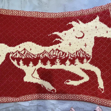 Wild Spirit Horse Mosaic Blanket