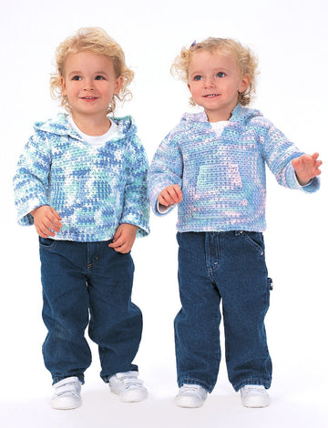 Cozy Hoodies in Bernat Softee Baby Ombres