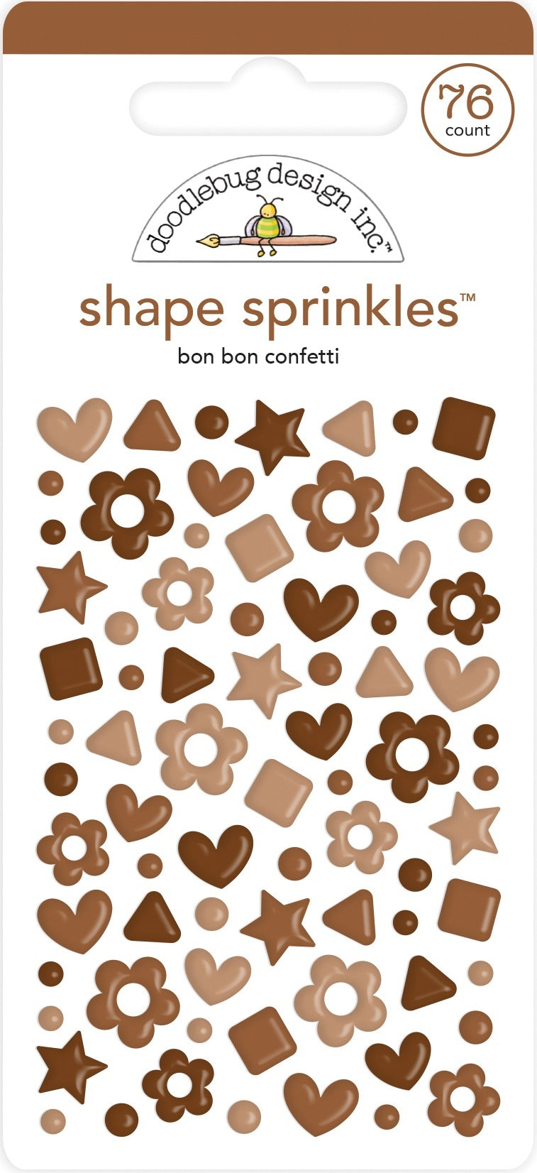 Doodlebug Sprinkles Adhesive Enamel Shapes - Bon Bon Confetti