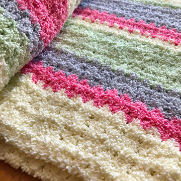 Crochet Cotton Candy Fluffy Blanket